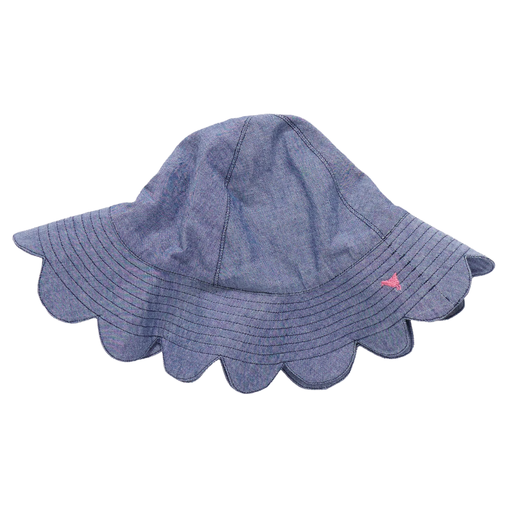 Baby Scallop Sun Hat - Chambray