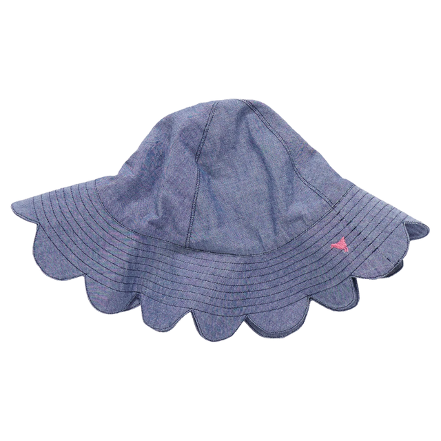 Baby Scallop Sun Hat - Chambray