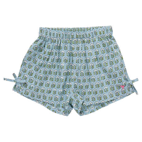 Jules Short - Blue Prairie Block Print