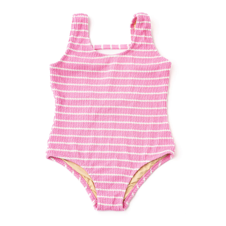 Crinkle One Piece in Pink Stripe