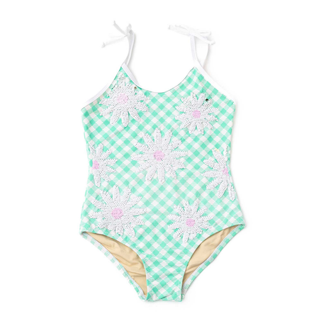 Sequins One Piece in Daisy Stripe