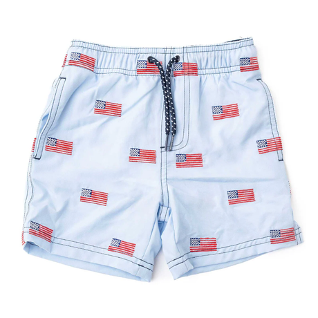 H2O Appearing Embroidered Trunks - Americana