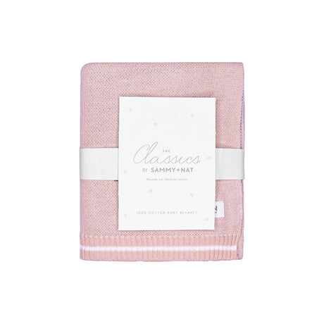 Cozy Knit Baby Blanket - Ziggy Zebra Pink