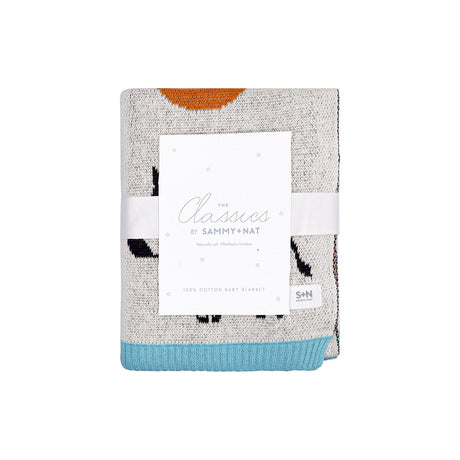 Cozy Knit Baby Blanket - Safari Alphabet