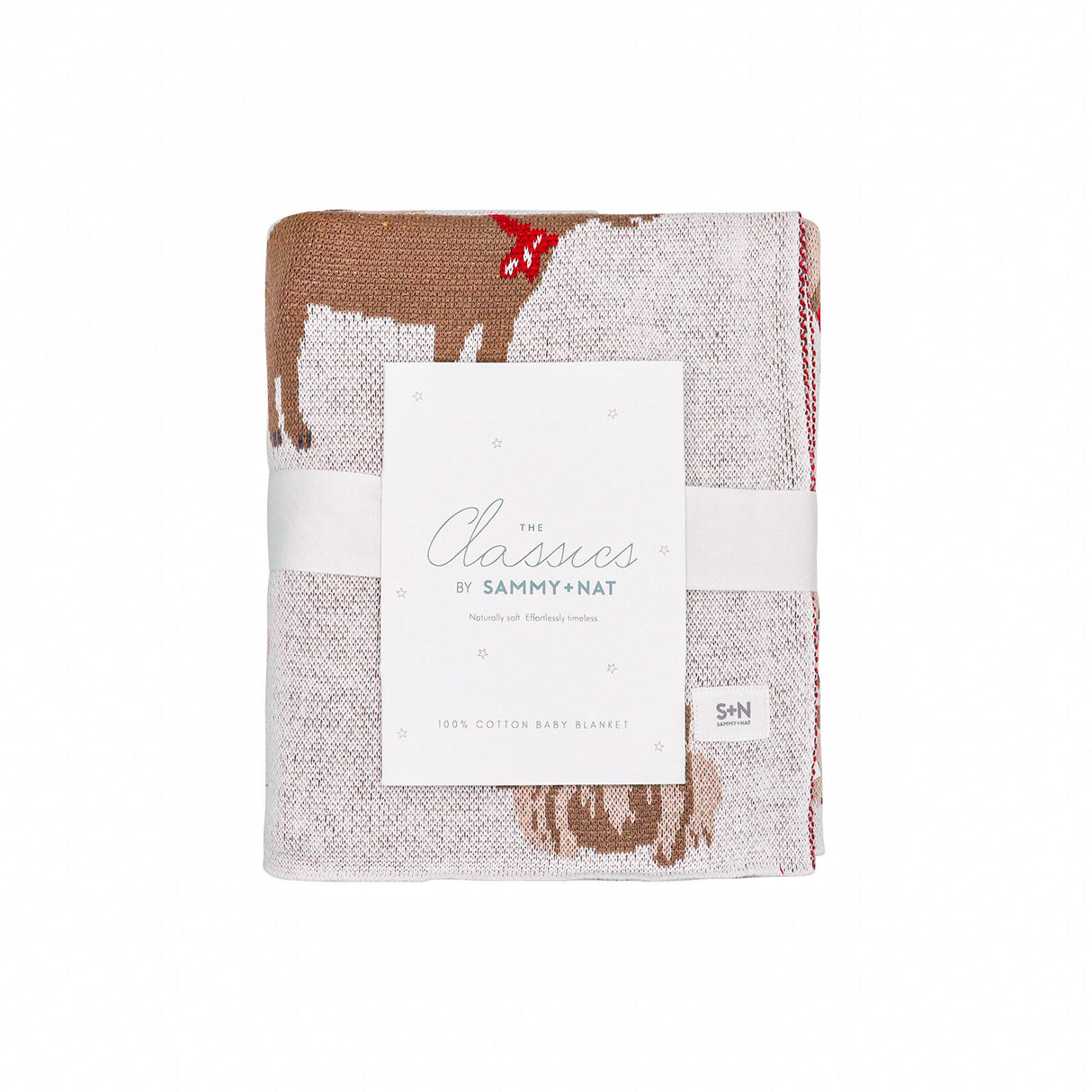 Cozy Knit Baby Blanket - Doggies