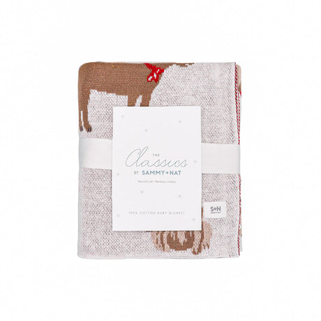 Cozy Knit Baby Blanket - Doggies