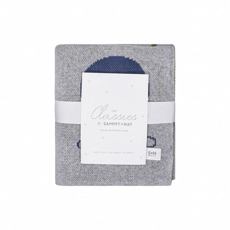 Cozy Knit Baby Blanket - Under the Sea