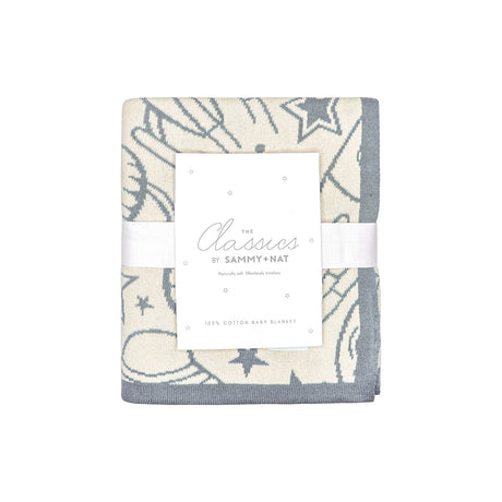 Cozy Knit Baby Blanket - Cosmic Blue