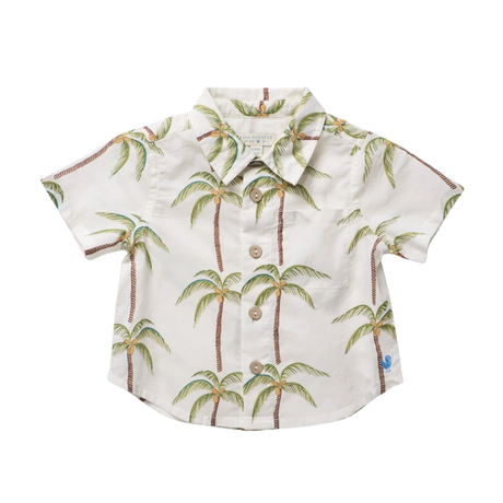 Baby Jack Shirt - Cream Palm Tree