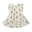 Harper Dress - Cream Palm Trees