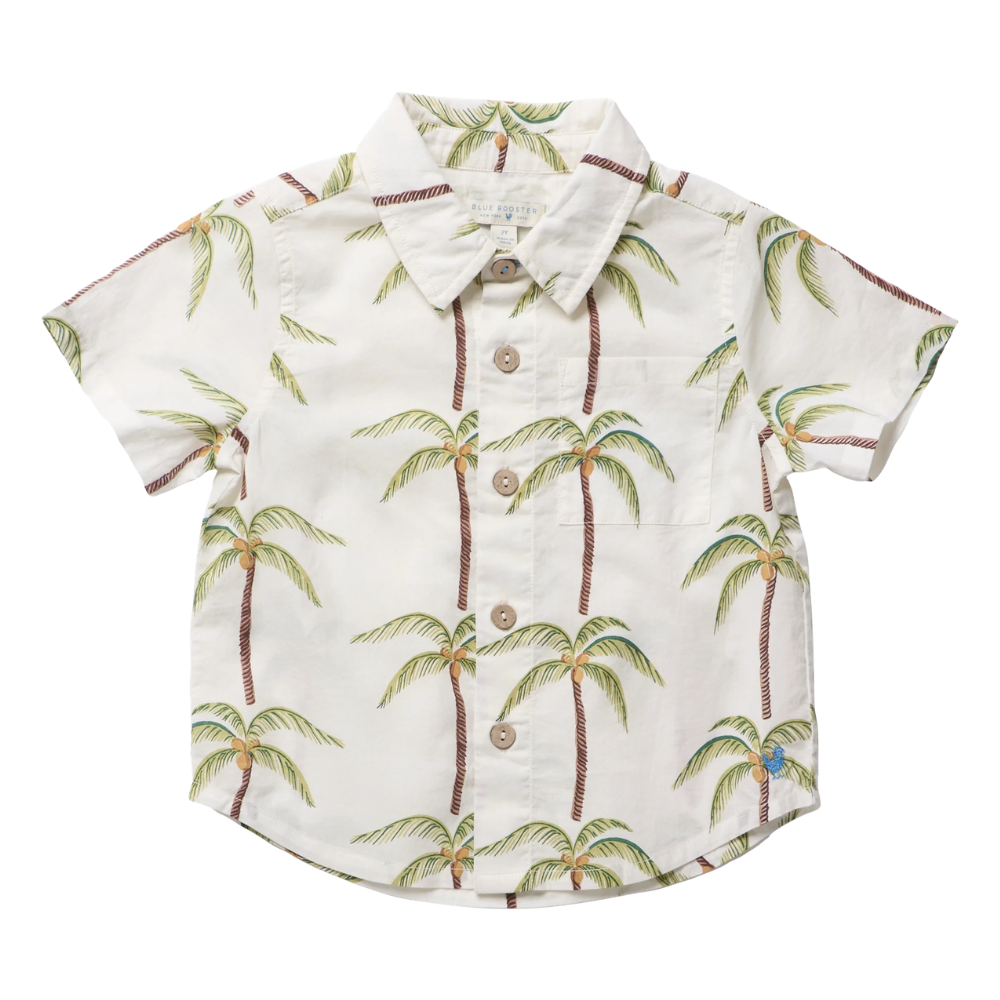 Jack Shirt - Cream Palm Trees