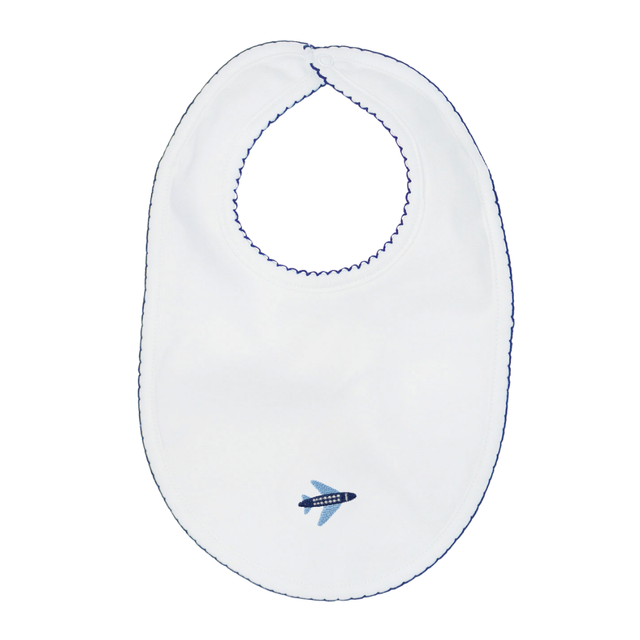 Embroidered Bib - Airplane