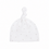Mini Stars Top-Knot Receiving Hat in Pale Whisper