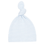 Classic Stripe Top-Knot Receiving Hat in Light Blue