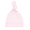Classic Stripe Top-Knot Receiving Hat in Light Pink