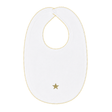 Embroidered Bib - Mini Stars in Pale Whisper