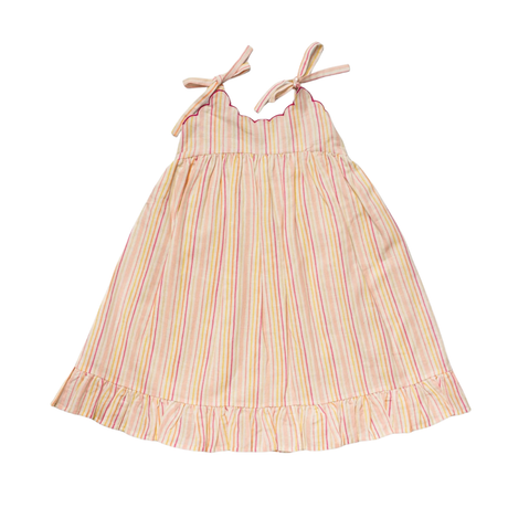 Alena Dress in Pink Stripes