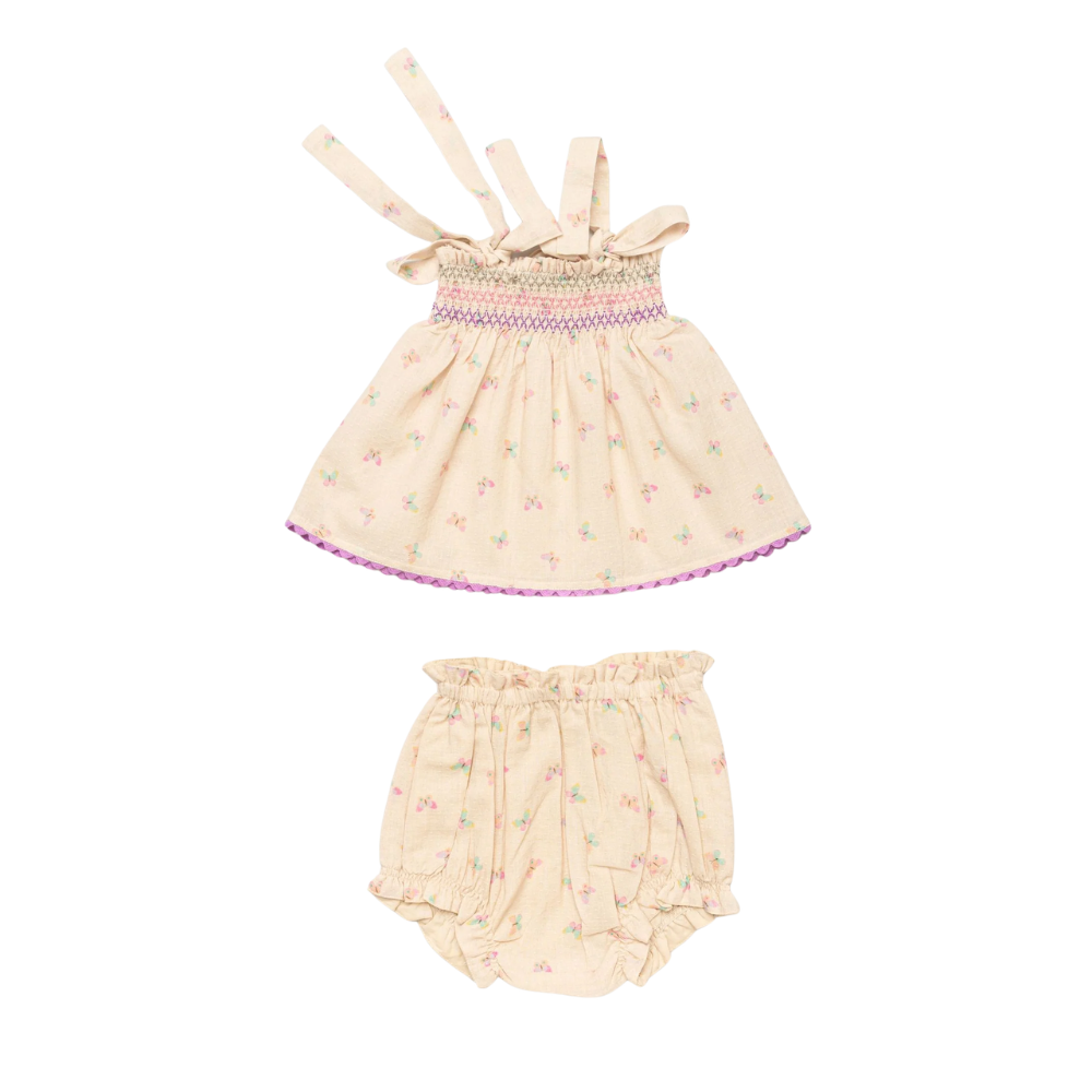 Didi Smock Top & Bloomers in Butterfly