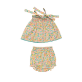 Didi Smock Top & Bloomers in Emma Floral Mint