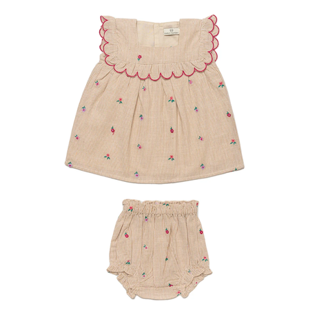 Dolly Dress & Bloomer in Sand