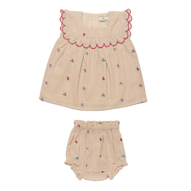 Dolly Dress & Bloomer in Sand
