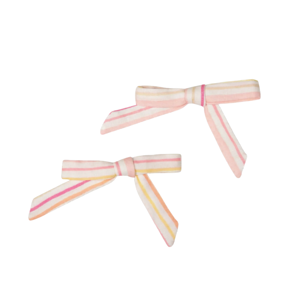 Grace Alligator Clip in Pink Stripe