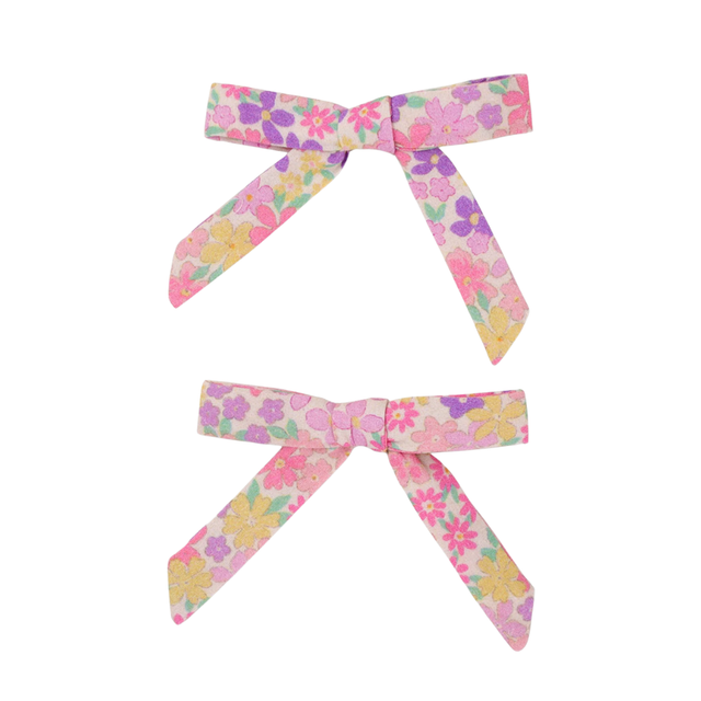 Grace Alligator Clip in Emma Floral Purple