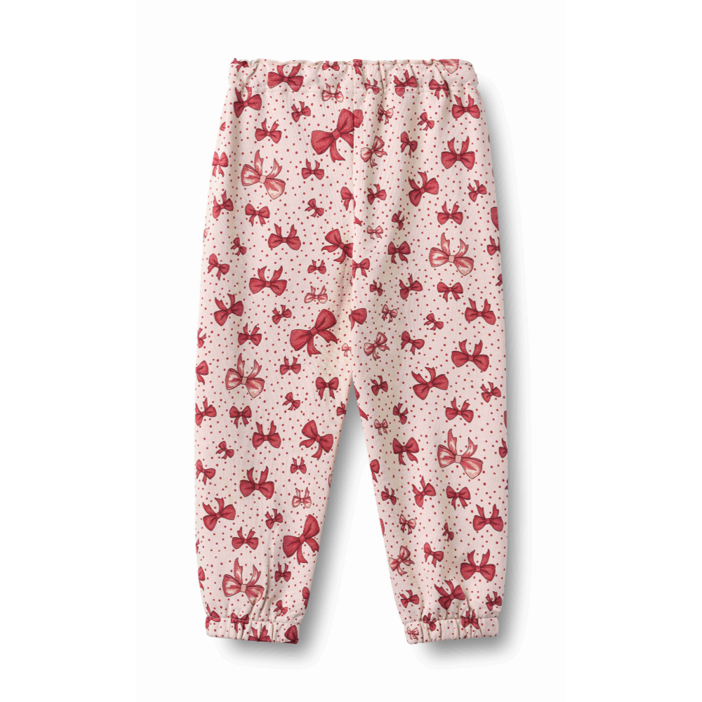 Cosmo Sweatpants in Almond Peach Bows