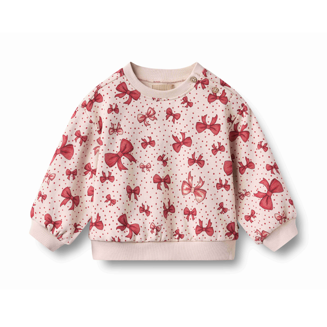 Lia Sweatshirt in Almond Peach Bows