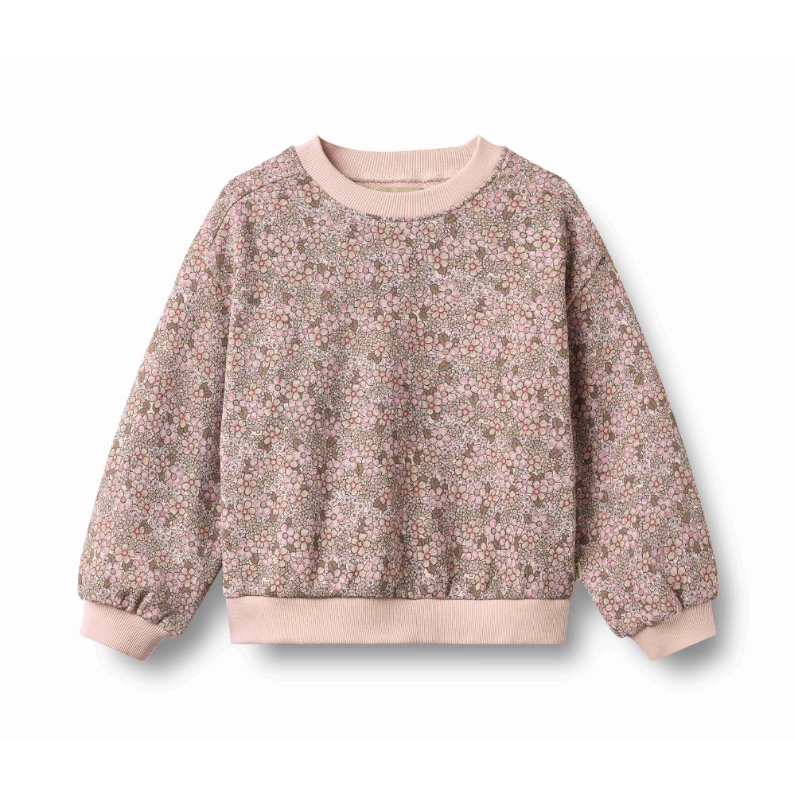 Lia Sweatshirt in Rose Brown Flowers