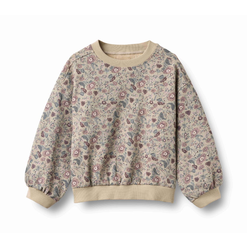 Lia Sweatshirt in Soft Sand Flowers