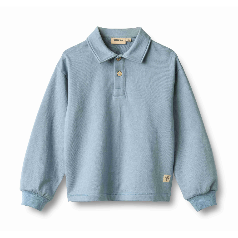 Mads Sweat Blouse in Faded Denim