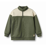Matteo Half Zip Sweatshirt in Thyme