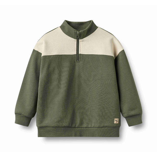 Matteo Half Zip Sweatshirt in Thyme