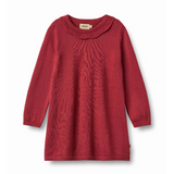 Nannie Long Sleeve Knit Dress in Red Cherry