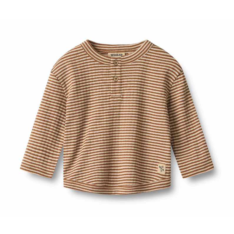 Osvald Long Sleeve Shirt in Warm Hazel Stripe