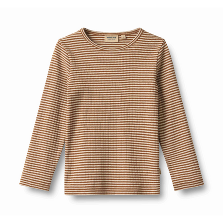 Stig Long Sleeve Shirt in Warm Hazel Stripe