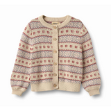 Vikki Jacquard Cardigan in Off White