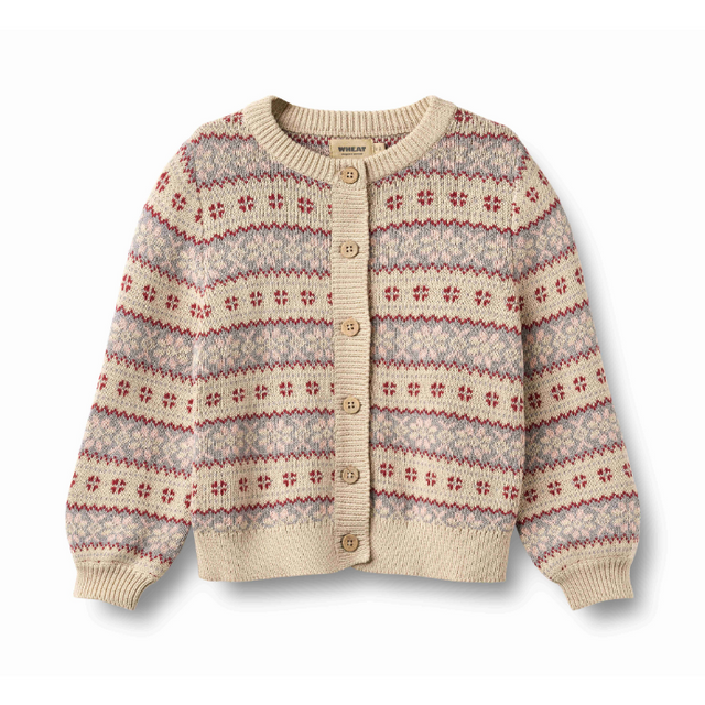 Vikki Jacquard Cardigan in Off White