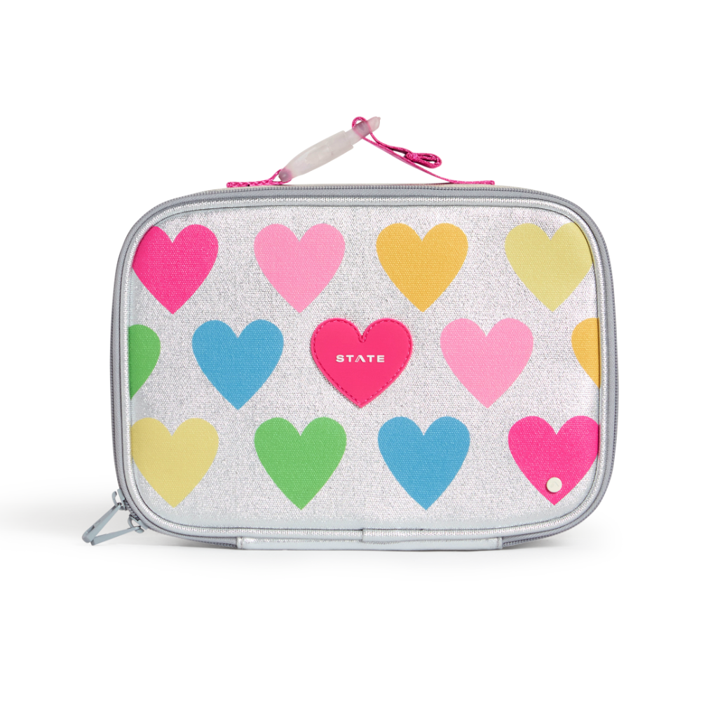 Rodgers Lunch Box in Metallic Happy Hearts