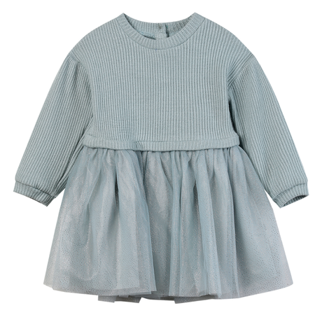 Birdie Dress in Blue Knit