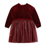 Birdie Dress in Red Velvet