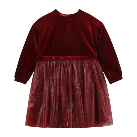 Birdie Dress in Red Velvet