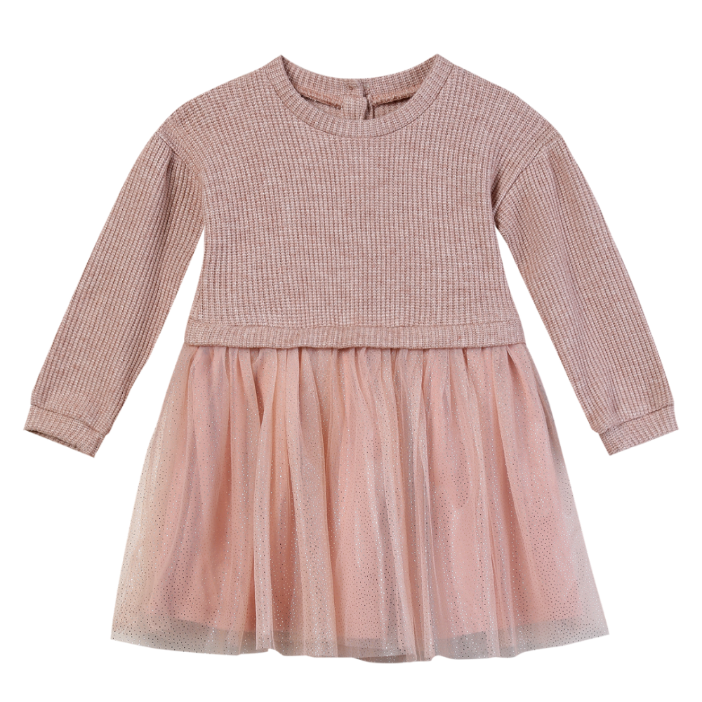 Birdie Dress in Rose Knit