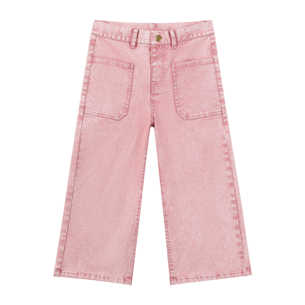 Dahlia Wide Leg Jeans in Rose