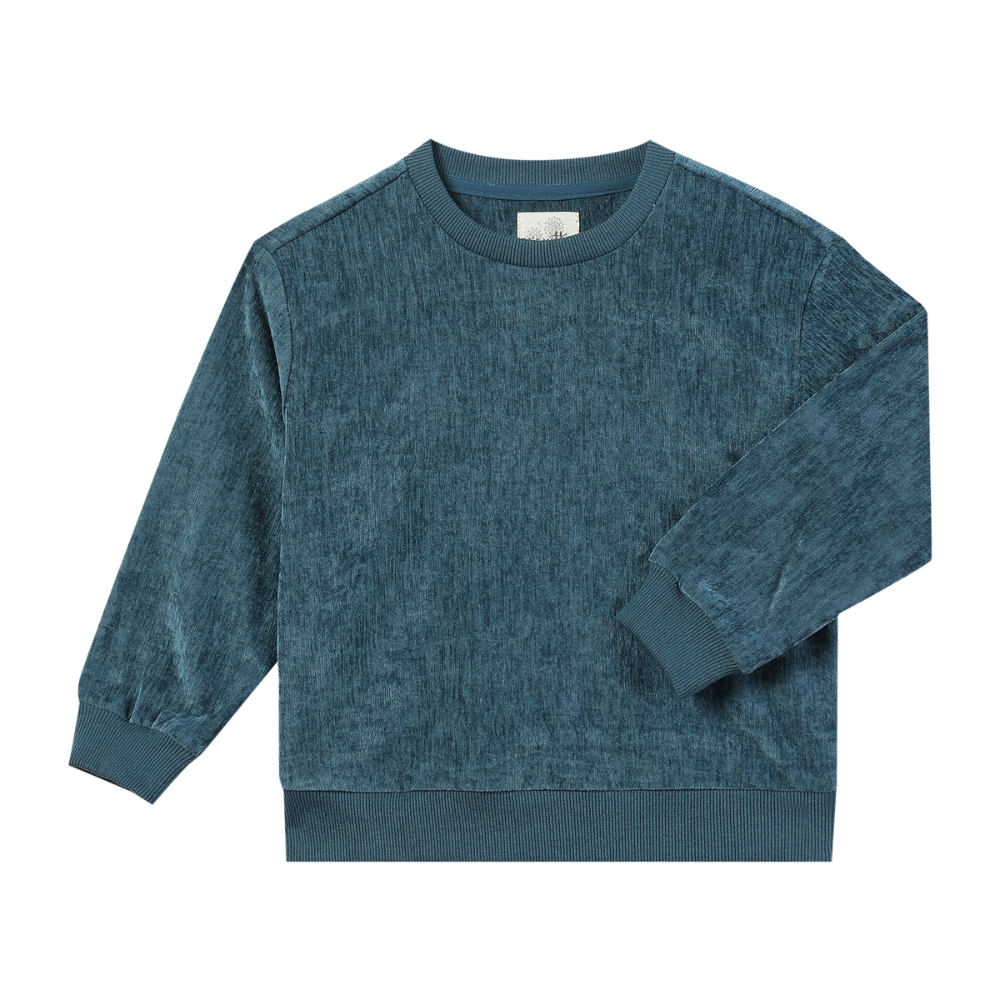Maeve Sweatshirt in Teal Velour