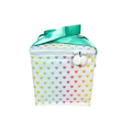 Rainbow Hearts Snack Square in Teal - Wipeable