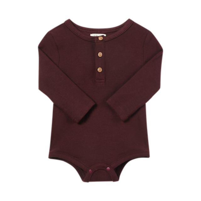 Aynor Henley Onesie in Burgundy