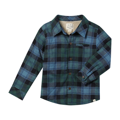 Adventurer Shacket in Navy/Blue/Green Plaid