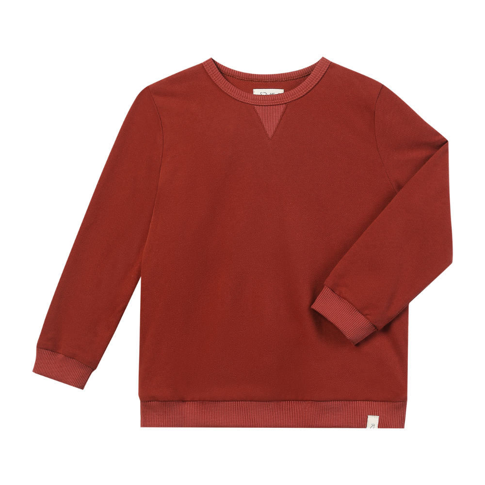 Tarquin Pique Sweatshirt in Burgundy
